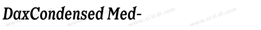 DaxCondensed Med字体转换